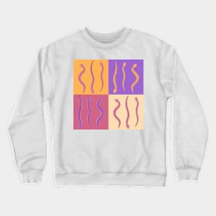 Abstract Checkerboard Snakes | Jungle Joy | pink yellow purple Crewneck Sweatshirt